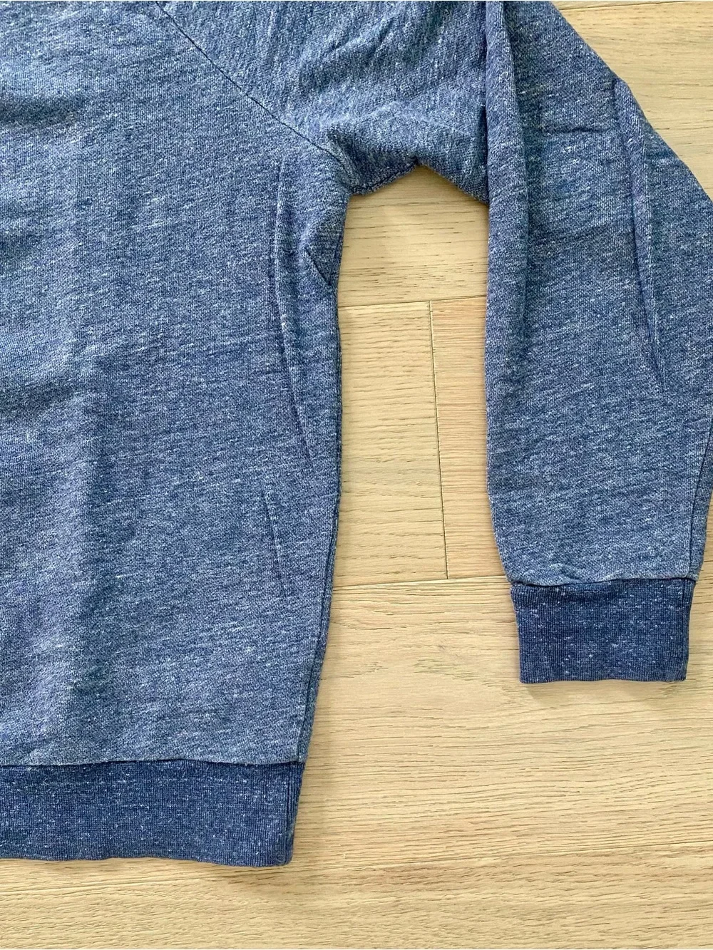 Everlane Men's Blue Heather French Terry Crewneck Sweatshirt - Size M